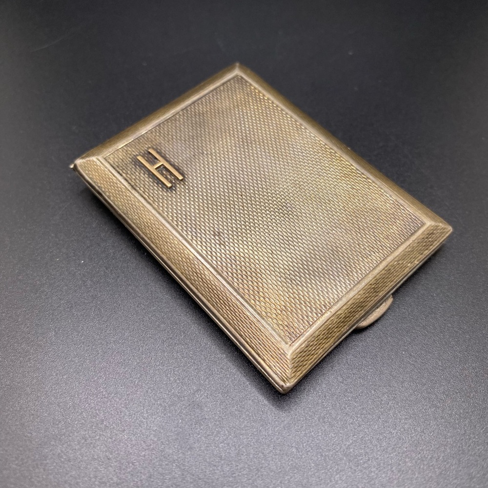 Antique Brass Pocket Photo Album Case Working Spring Hinge w/Leather Case - Picture 4 of 16